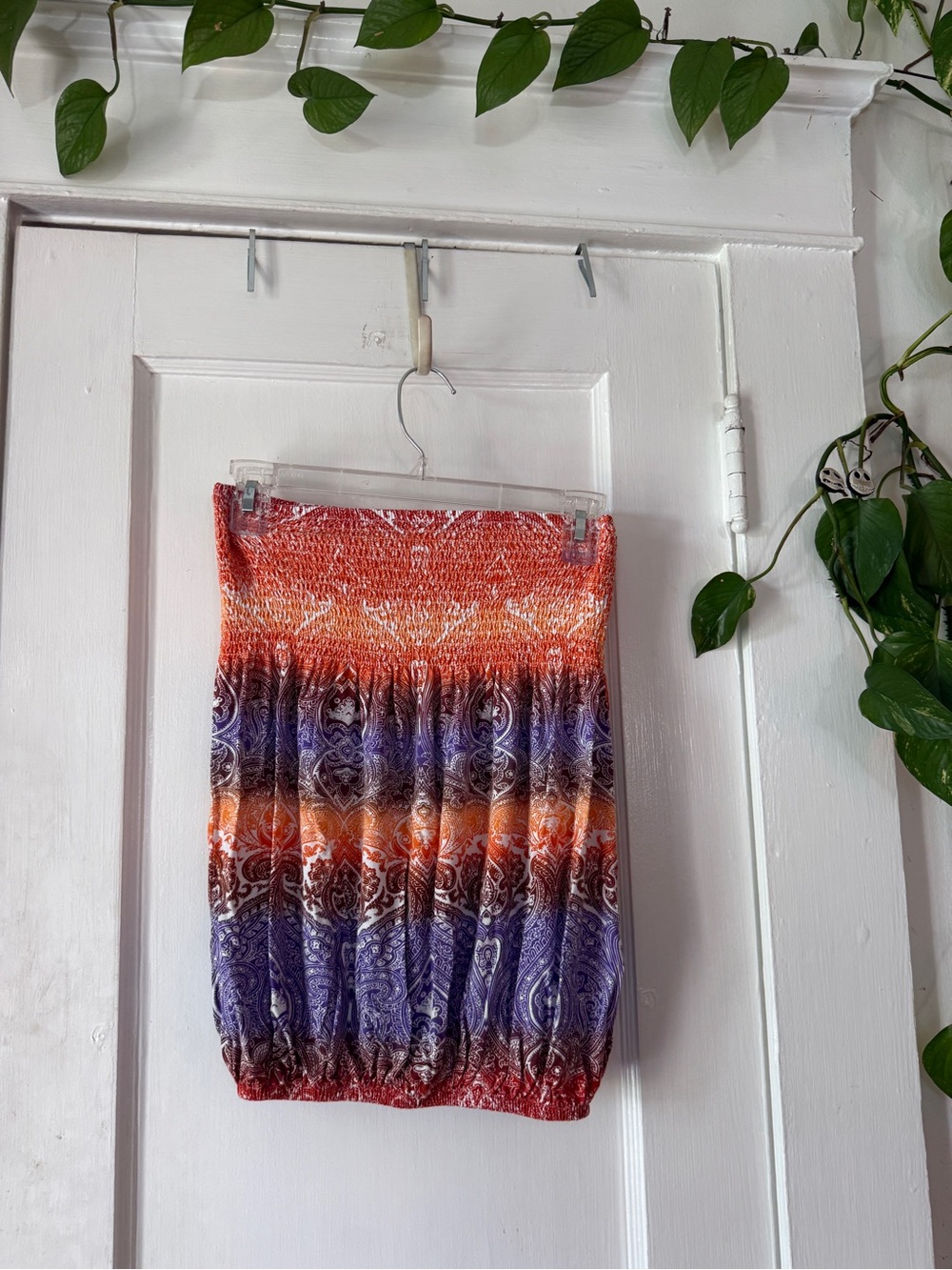 Lascana for Venus multi-colored paisley smocked tube top